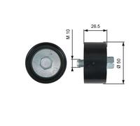 GATES T36537 Deflection / guide pulley, V-ribbed belt