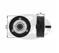 V-RIBBED BELT DEFLECTION GUIDE PULLEY GATES OE QUALITY REPLACEMENT T36182