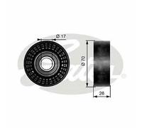 V-RIBBED BELT DEFLECTION GUIDE PULLEY GATES OE QUALITY REPLACEMENT T36249
