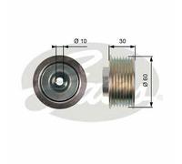 V-RIBBED BELT DEFLECTION GUIDE PULLEY GATES OE QUALITY REPLACEMENT T36406