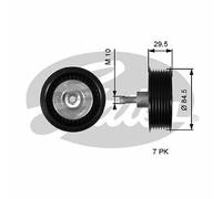 V-RIBBED BELT DEFLECTION GUIDE PULLEY GATES OE QUALITY REPLACEMENT T36536