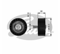V-RIBBED BELT DEFLECTION GUIDE PULLEY GATES OE QUALITY REPLACEMENT T36775