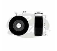 V-RIBBED BELT DEFLECTION GUIDE PULLEY GATES OE QUALITY REPLACEMENT T38006