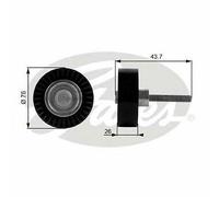 V-RIBBED BELT DEFLECTION GUIDE PULLEY GATES OE QUALITY REPLACEMENT T38054