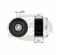 V-RIBBED BELT DEFLECTION GUIDE PULLEY GATES OE QUALITY REPLACEMENT T38280