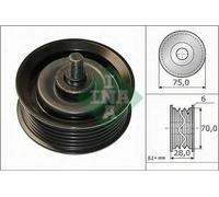 V-RIBBED BELT DEFLECTION GUIDE PULLEY INA OE QUALITY REPLACEMENT 532 0744 10
