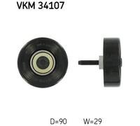 SKF VKM 34107 Deflection / Guide Pulley, v-ribbed belt