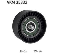 SKF V-Ribbed Belt Idler/Guide Pulley VKM 35332, With Mounting Hardware, H78 L76 W49 mm, OE Quality