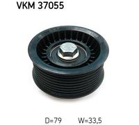 V-Ribbed Belt Deflection/Guide Pulley SKF VKM 37055 Fits Jaguar Land Rover