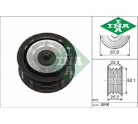V-RIBBED BELT GUIDE PULLEY 532 0619 10 INA I