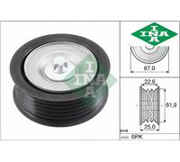 V-RIBBED BELT GUIDE PULLEY 532 0866 10 INA I