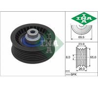 V-RIBBED BELT GUIDE PULLEY 532 0917 10 INA I