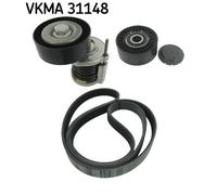 V-RIBBED BELT SET FOR VW AMAROK CALIFORNIA T5 CAMPER SKF VKMA 31148