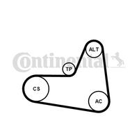 V-RIBBED BELT SET FOR VW BORA CADDY EOS GOLF CONTINENTAL CTAM 6PK1045K2