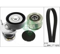 Multi-ribbed V-belt kit with freewheel belt pulley 529 0475 20 INA for VW SEAT