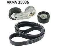 Multi-ribbed V-belt kit VKMA 35036 SKF for OPEL CHEVROLET SAAB