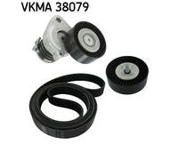 V-Ribbed Belt Set SKF VKMA 38079 Fits Mercedes-Benz C-Class CLC-Class CLK