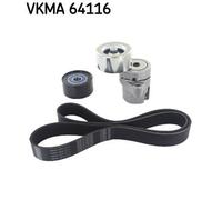 V-Ribbed Belt Set SKF VKMA 64116 Fits Mazda 6 8 Ribs