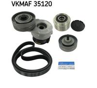Multi-ribbed V-belt kit VKMAF 35120 SKF for OPEL MERIVA A MPV CORSA C COMBO Tour