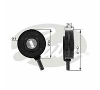 V-RIBBED BELT TENSIONER PULLEY GATES OE QUALITY REPLACEMENT T36022