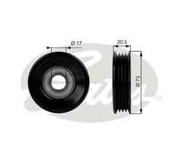 V-RIBBED BELT TENSIONER PULLEY GATES OE QUALITY REPLACEMENT T38030