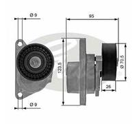 V-RIBBED BELT TENSIONER PULLEY GATES OE QUALITY REPLACEMENT T38190