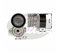 V-RIBBED BELT TENSIONER PULLEY GATES OE QUALITY REPLACEMENT T39016