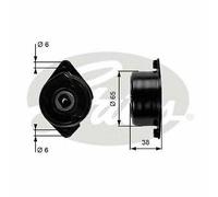 V-RIBBED BELT TENSIONER PULLEY GATES OE QUALITY REPLACEMENT T39089