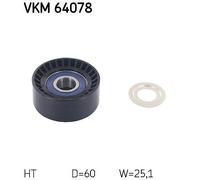 V-Ribbed Belt Tensioner SKF VKM 64078 Fits Mazda 3 6 CX-5 Diameter 60mm