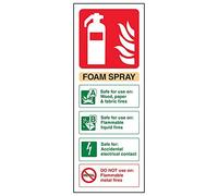 V Safety 11012AC-S'Foam Spray ID Electrical Safe' Sign, Portrait, 75 mm x 200 mm (Pack of 3)