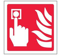 V Safety 13010AF-R'Call Point Logo' Sign, Square, 100 mm x 100 mm (Pack of 3)