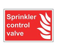 V Safety 13032BA-S'Sprinkler Control Valve' Sign, Landscape, 300 mm x 200 mm (Pack of 3)