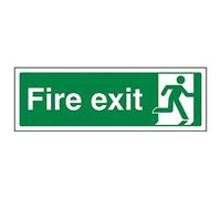 V Safety 14009AX-R'Final Fire Exit Man Right' Sign, Landscape, 300 mm x 100 mm (Pack of 3)