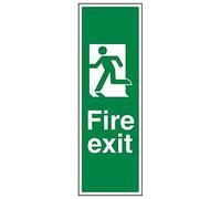 V Safety 14046AP-R'Final Fire Exit Man Left' Sign, Portrait, 150 mm x 450 mm (Pack of 3)
