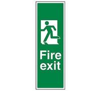 V Safety 14046AP-S'Final Fire Exit Man Left' Sign, Portrait, 150 mm x 450 mm (Pack of 3)
