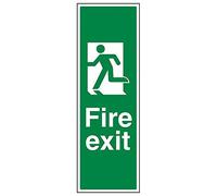 V Safety 14046AV-S'Final Fire Exit Man Left' Sign, Portrait, 200 mm x 600 mm (Pack of 3)