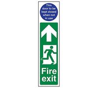 V Safety 15009AD-R'Fire Exit Man Right/Door Must Be Closed' Sign, 75 mm x 300 mm (Pack of 3)