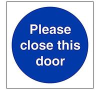 V Safety 18009AF-R'Please Close This Door' Sign, Square, 100 mm x 100 mm (Pack of 3)