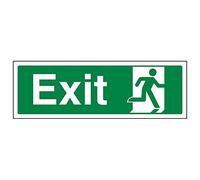 V Safety 21009AX-S'Final Exit Man Right' Sign, Landscape, 300 mm x 100 mm (Pack of 3)