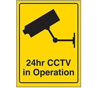 V Safety 24Hr CCTV Camera In Operation Sign - 100mm x 150mm - Rigid Plastic