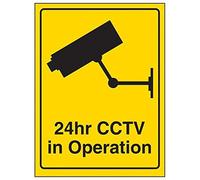 V Safety 24Hr CCTV Camera In Operation Sign - 150mm x 200mm - Rigid Plastic