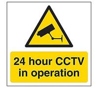 V Safety 24hr CCTV In Operation - 150mm x 150mm - Window Sticker