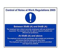 V Safety 41023BR-R'Control Of Noise At Work Regulations 2005' Sign, 600 mm x 450 mm (Pack of 3)