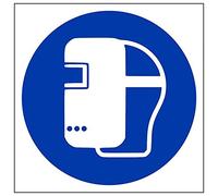 V Safety 41033AM-S'Welding Mask Logo' Sign, Square, 150 mm x 150 mm (Pack of 3)