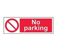 V Safety 52012AX-R'No Parking' Sign, Landscape, 300 mm x 100 mm (Pack of 3)