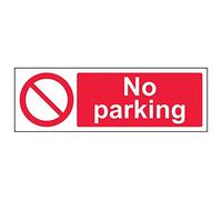 V Safety 52012AX-S'No Parking' Sign, Landscape, 300 mm x 100 mm (Pack of 3)