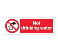 V Safety 53005AX-R'Not Drinking Water' Sign, Landscape, 300 mm x 100 mm (Pack of 3)