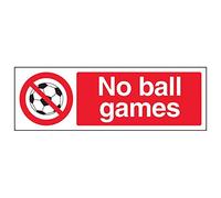 V Safety 53006AX-S'No Ball Games' Sign, Landscape, 300 mm x 100 mm (Pack of 3)