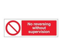 V Safety 56011AX-R'No Reversing Without Supervision' Sign, 300 mm x 100 mm (Pack of 3)