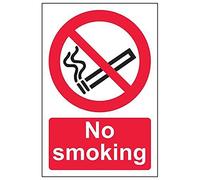 V Safety 57034AU-R2 No Smoking Prohibition Sign - Portrait - 200mm x 300mm - 2mm Rigid Plastic